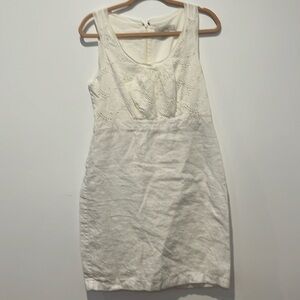 Loft white women dress size 8